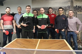 Ormeau Table Tennis Club visits firmus energy 