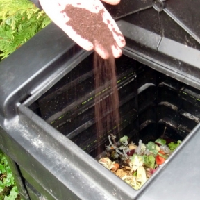 Image: Spent coffee grounds best added to compost pile