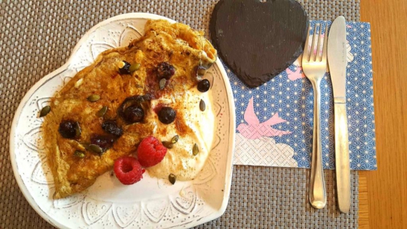 Sweet Breakfast Omelette by The Clever Cook