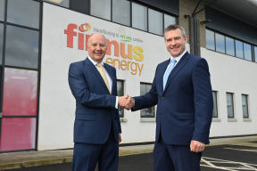 Niall Martindale firmus energy with Britt Megahey, Barclay Communications