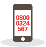 Image: Mobile phone with firmus contact number