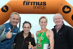 Image: NorthWest Triathlon Club, firmus energy, Aileen Reid, Martin McGuiness