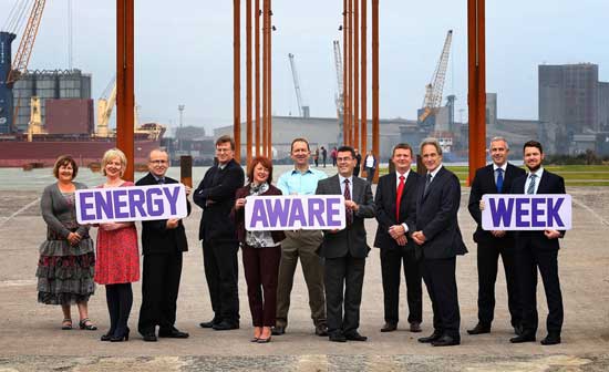 firmus energy Energy Aware week partners at Belfast Titanic slipway