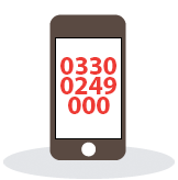 Image: Mobile phone with firmus contact number