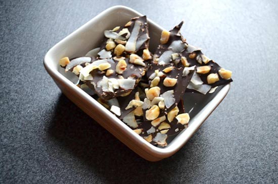 Image: Chocolate bark food recipe in a bowl 