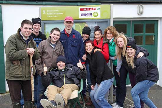 Image: The 'saintly' firmus team and Cliff Henry, National Trust