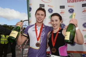 Image: firmus energy City of Derry Triathlon winners Harry Speers & Siobhan Gallagher