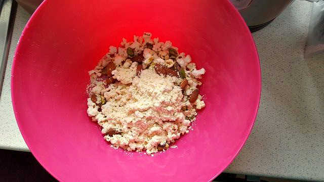 Sticky Popcorn Protein Balls ingredients