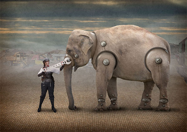 Image: Mechanical Elephant, Adrian Lines Photography