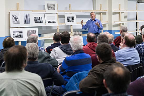 Image: Chris Palmer, photographer, giving a talk on his work