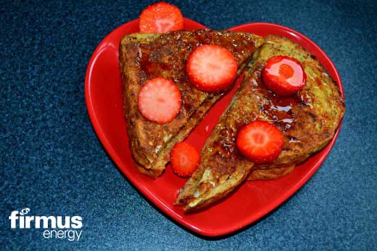 Image: valentines french toast- firmus fuel recipe